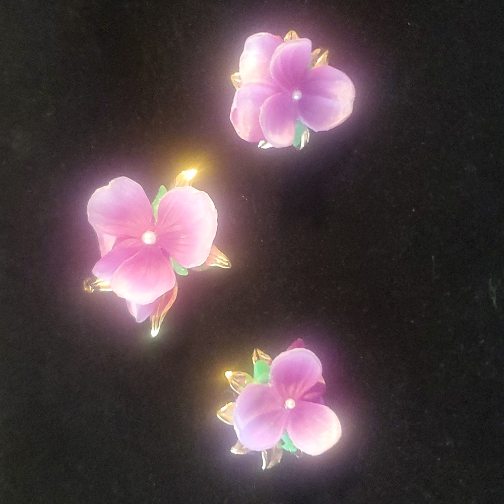 Vintage earring and pendant set